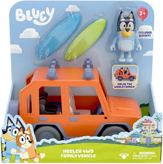 Bluey Family Vehicle, with 1 Figure and 2 Surfboards